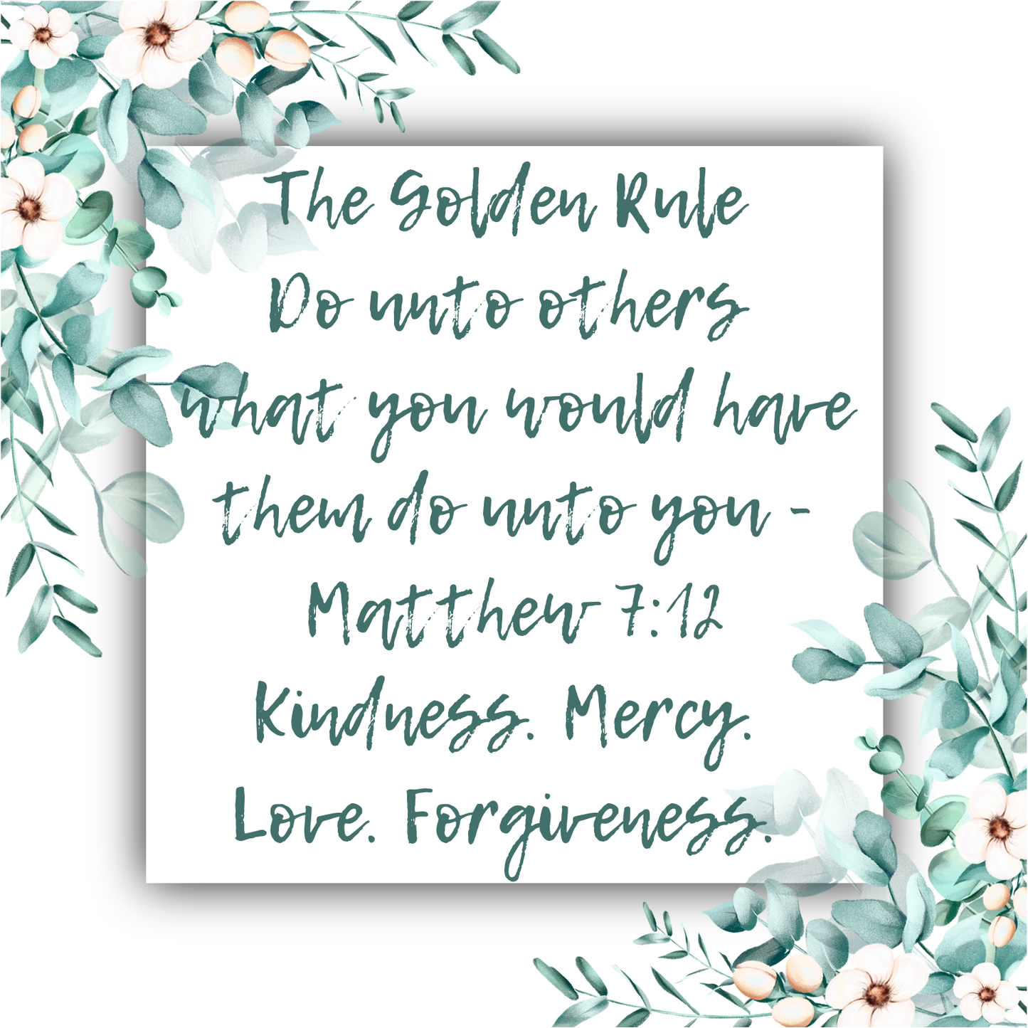 The Golden Rule: Do Unto Others (with Dove of Peace) - Mobius Necklace