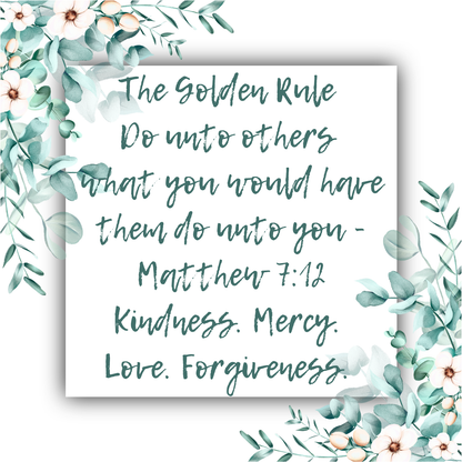 The Golden Rule: Do Unto Others (with Dove of Peace) - Mobius Necklace