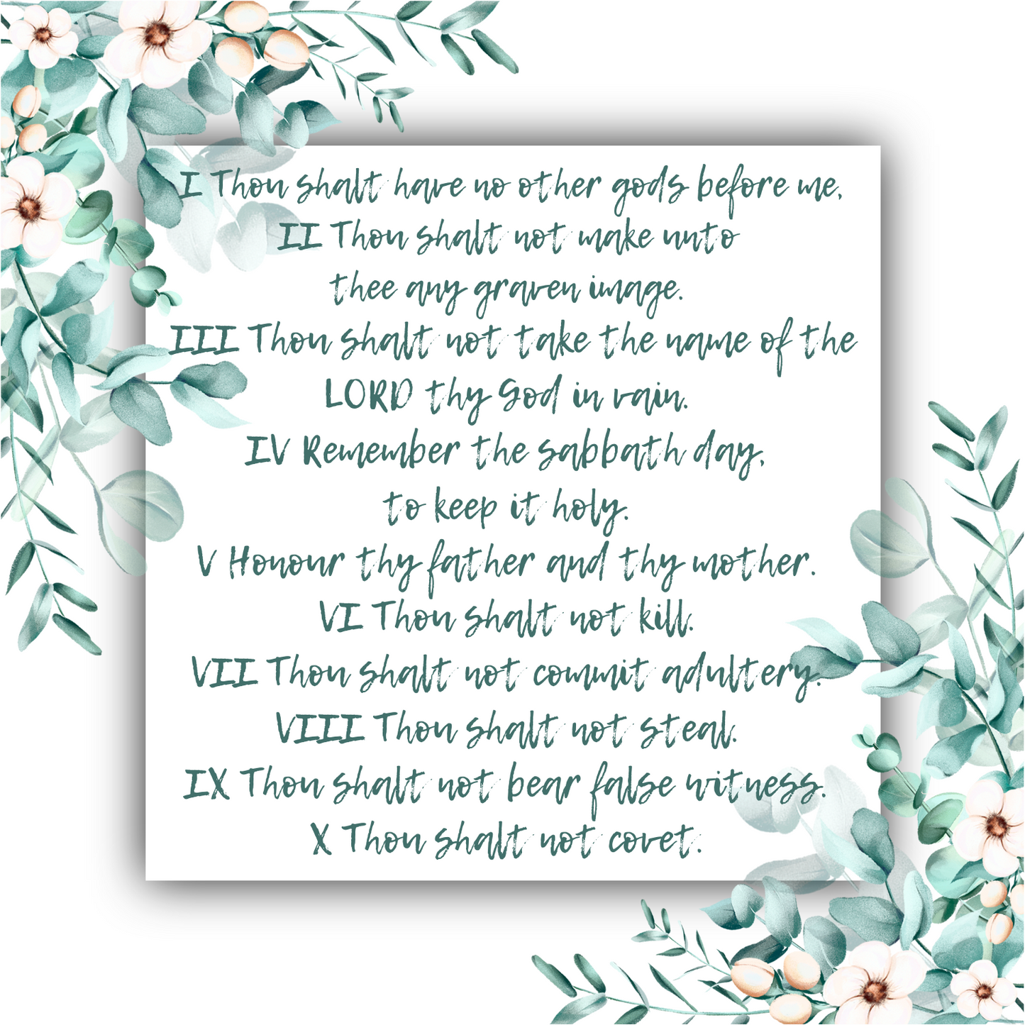 The Ten Commandments Mobius Bracelet