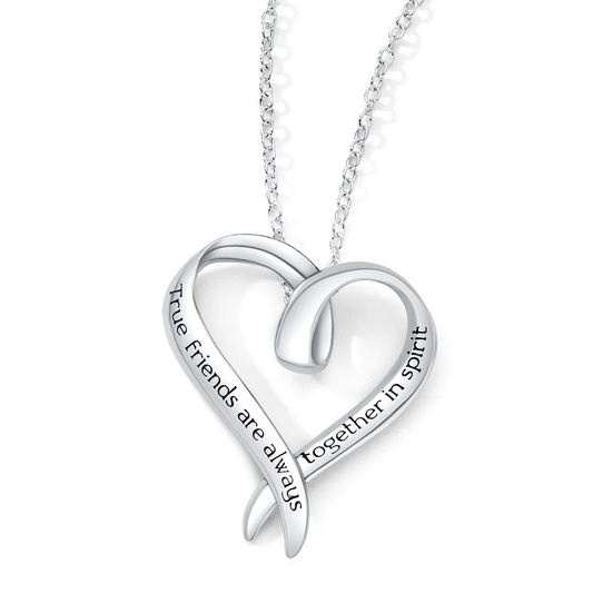 True Friends Are Always Together in Spirit (Anne of Green Gables) - Heart Necklace