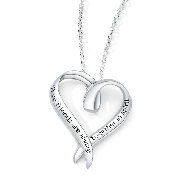 True Friends Are Always Together in Spirit (Anne of Green Gables) - Heart Necklace
