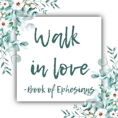 Walk in Love (Ephesians 5:2) - Heart Ribbon Necklace