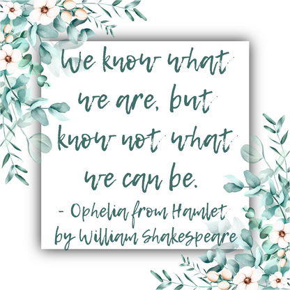 We Know What We Are - Shakespeare (Ophelia) Mobius Necklace