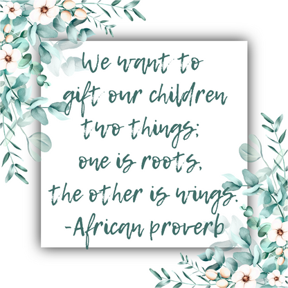 We Want to Gift Our Children Two Things - Heart Ribbon Necklace