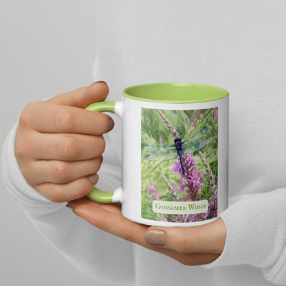 Gossamer Wings — 11 oz Ceramic Mug | Dragonfly Watercolor Art | Sacred Garden Collection