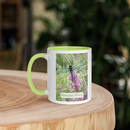 Gossamer Wings — 11 oz Ceramic Mug | Dragonfly Watercolor Art | Sacred Garden Collection
