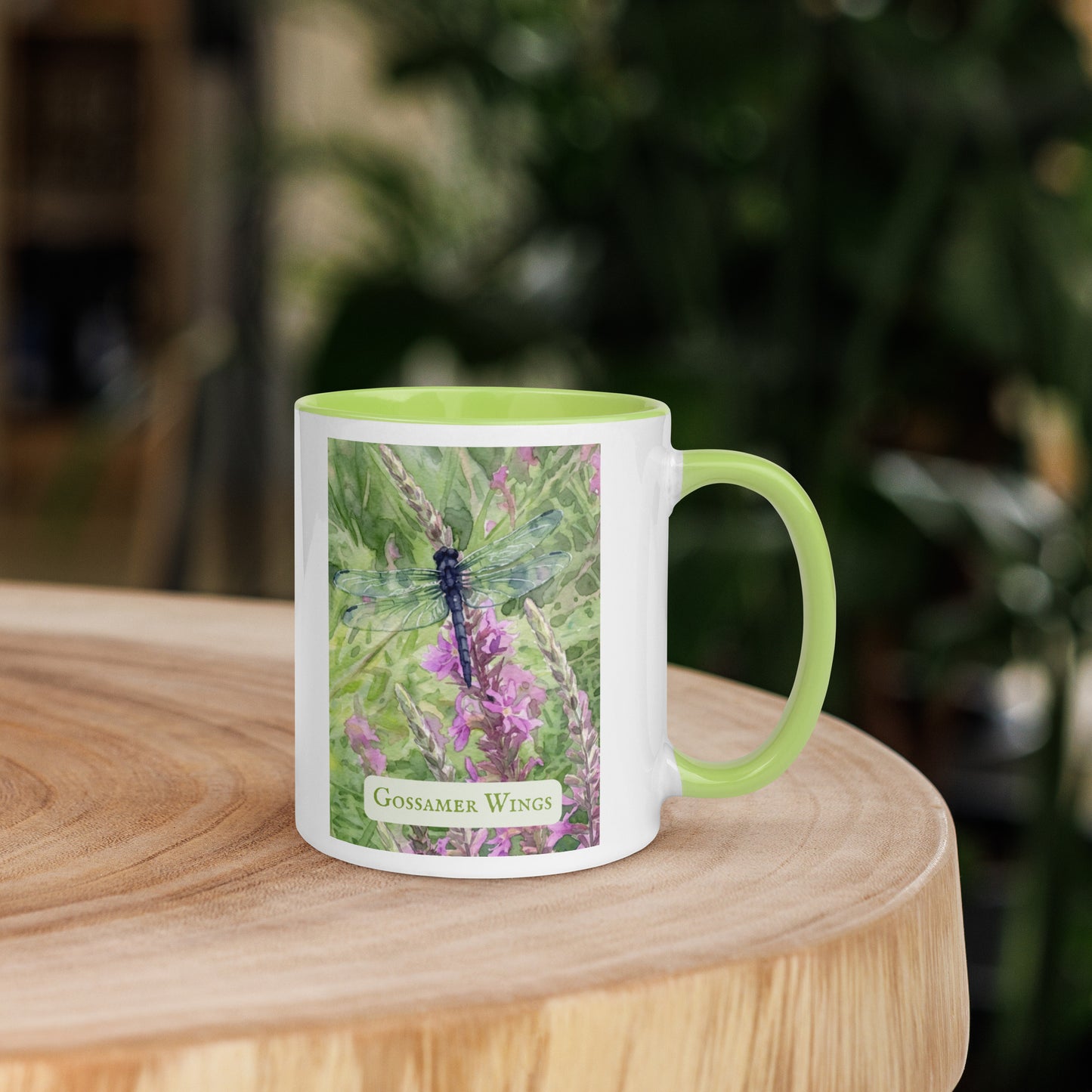 Gossamer Wings — 11 oz Ceramic Mug | Dragonfly Watercolor Art | Sacred Garden Collection