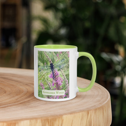 Gossamer Wings — 11 oz Ceramic Mug | Dragonfly Watercolor Art | Sacred Garden Collection