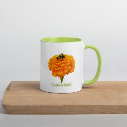 Marigold Matins — 11 oz Ceramic Mug | Botanical Watercolour Art | Sacred Garden Collection