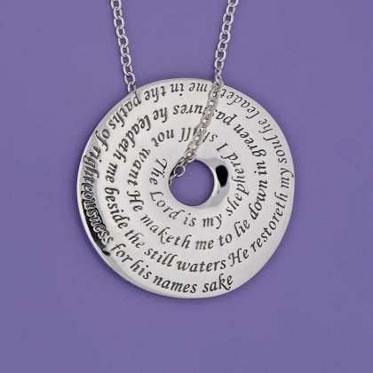 23rd Psalm Pi Disc Necklace