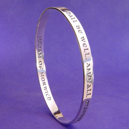 All Shall Be Well (Julian of Norwich) Bangle Bracelet