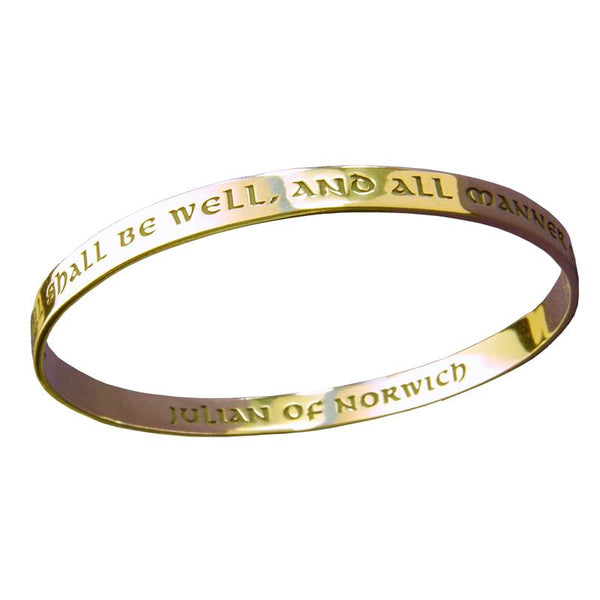 All Shall Be Well (Julian of Norwich) Bangle Bracelet