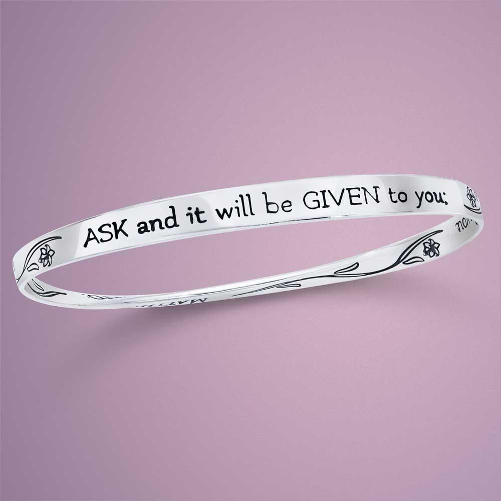 Ask and It Will Be Given to You (Matthew 7:7-11) - Mobius Bracelet