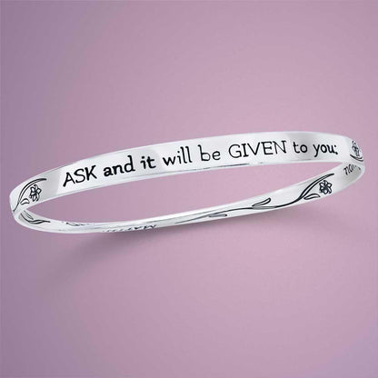 Ask and It Will Be Given to You (Matthew 7:7-11) - Mobius Bracelet