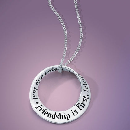 Friendship Is First (Thoreau) - Mobius Necklace