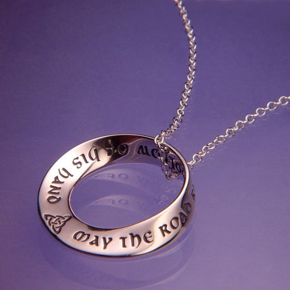 The Irish Prayer (May the Road Rise to Meet you) - Mobius Necklace