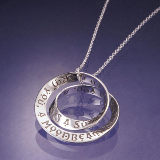 Irish Blessing Double Mobius Necklace