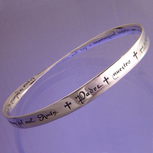 Lord's Prayer in Spanish (Padre Nuestro) - Mobius Bracelet