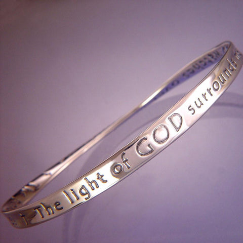Prayer for Protection - The Light of God Surrounds Me - Mobius Bracelet