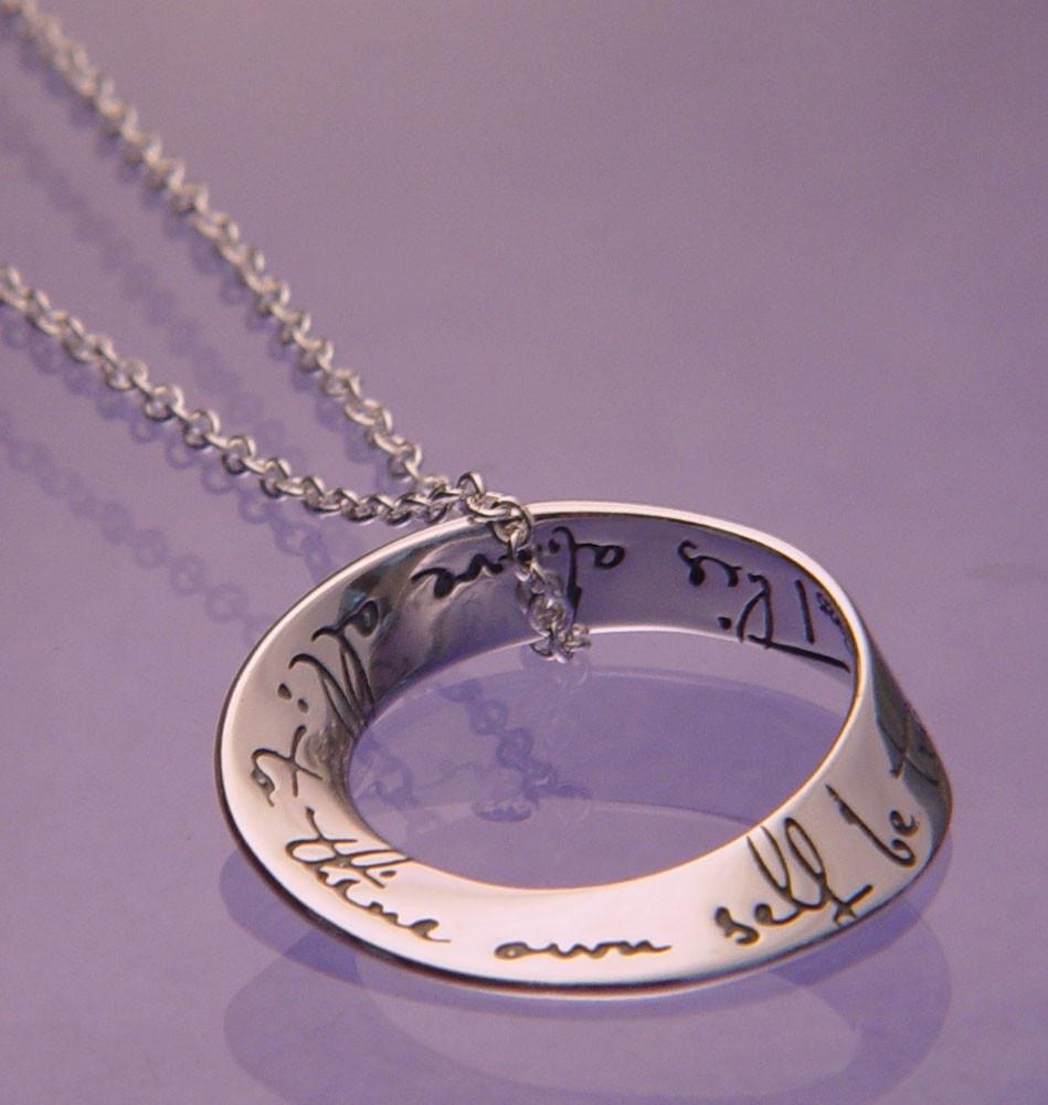 To Thine Own Self Be True (Hamlet) Mobius Necklace