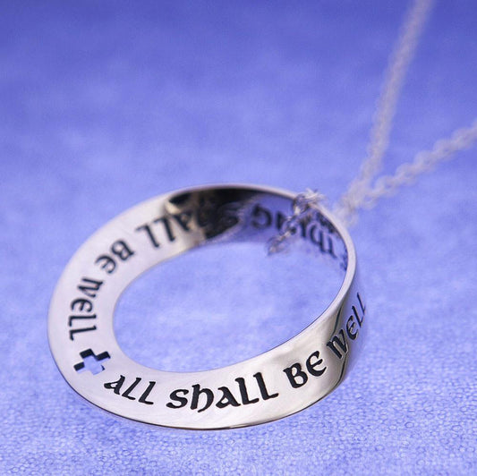 All Shall Be Well (Julian of Norwich) Mobius Necklace