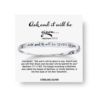 Ask and It Will Be Given to You (Matthew 7:7-11) - Mobius Bracelet