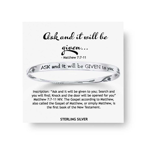 Ask and It Will Be Given to You (Matthew 7:7-11) - Mobius Bracelet