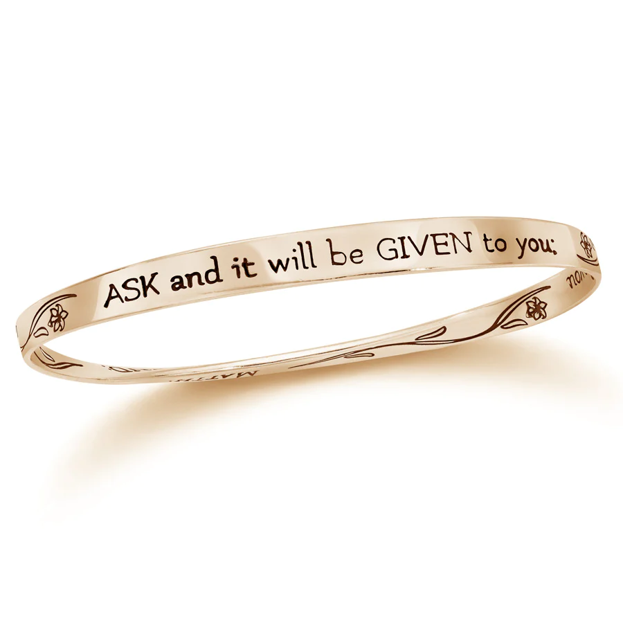 Ask and It Will Be Given to You (Matthew 7:7-11) - Mobius Bracelet