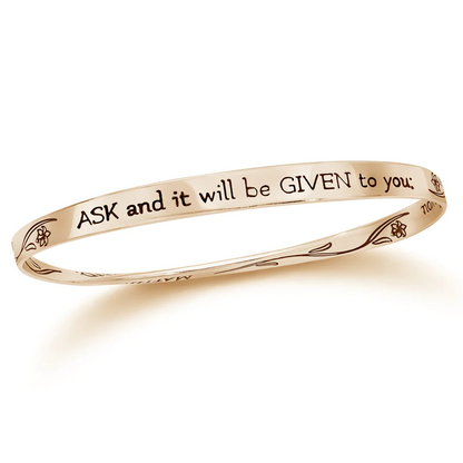 Ask and It Will Be Given to You (Matthew 7:7-11) - Mobius Bracelet