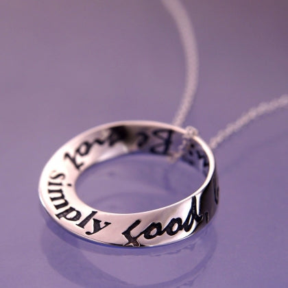 Be Not Simply Good (Thoreau's Advice) - Mobius Necklace