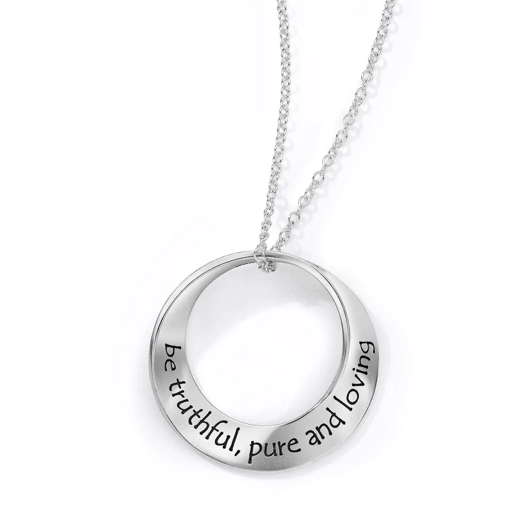 Be Truthful, Pure and Loving (Gandhi) - Mobius Necklace