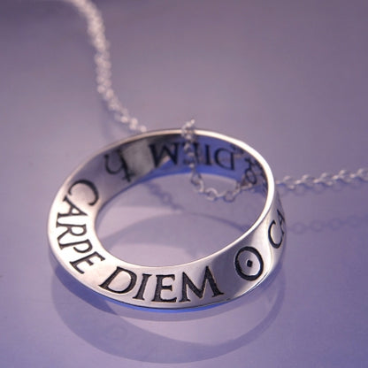 Carpe Diem - Seize the Day (Horace) - Mobius Necklace