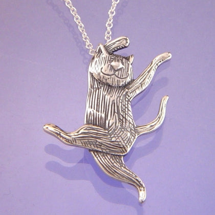 Dancing Cat (Edward Gorey) Necklace