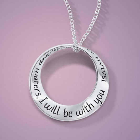 Deep Waters (Isaiah 43:2) Mobius Necklace