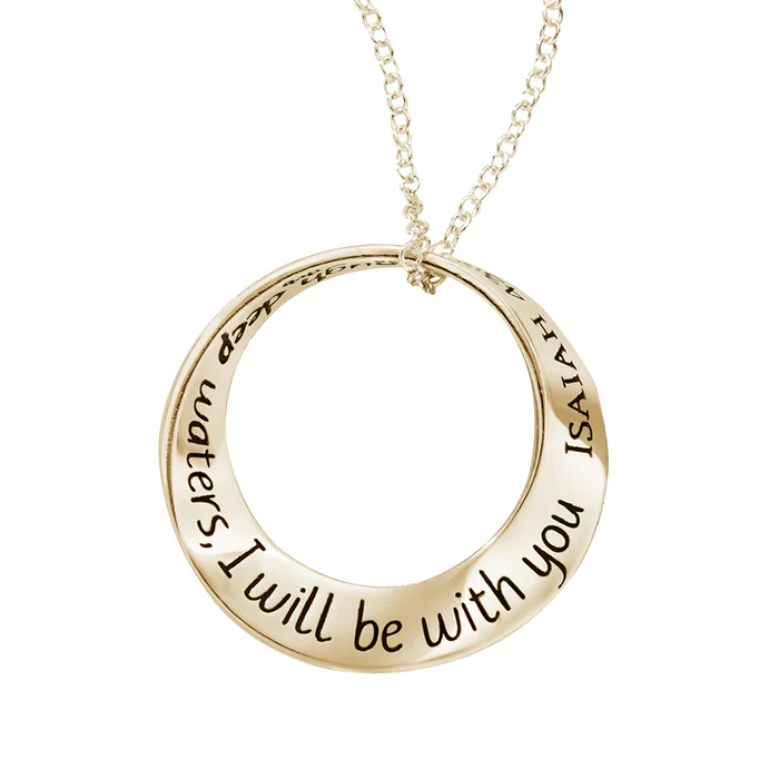 Deep Waters (Isaiah 43:2) Mobius Necklace