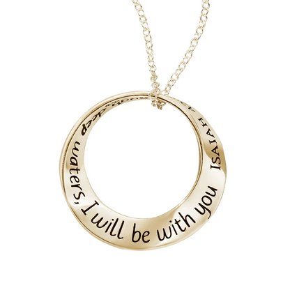 Deep Waters (Isaiah 43:2) Mobius Necklace