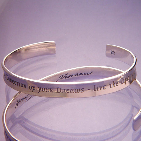 Live the Life You've Imagined - Thoreau Cuff Bracelet