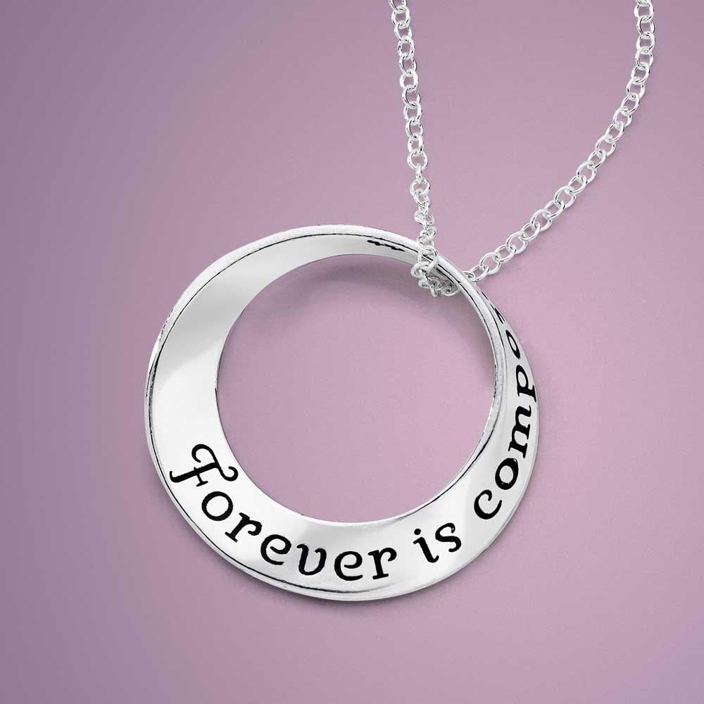 Forever Is Composed of Nows (Emily Dickinson) - Mobius Necklace