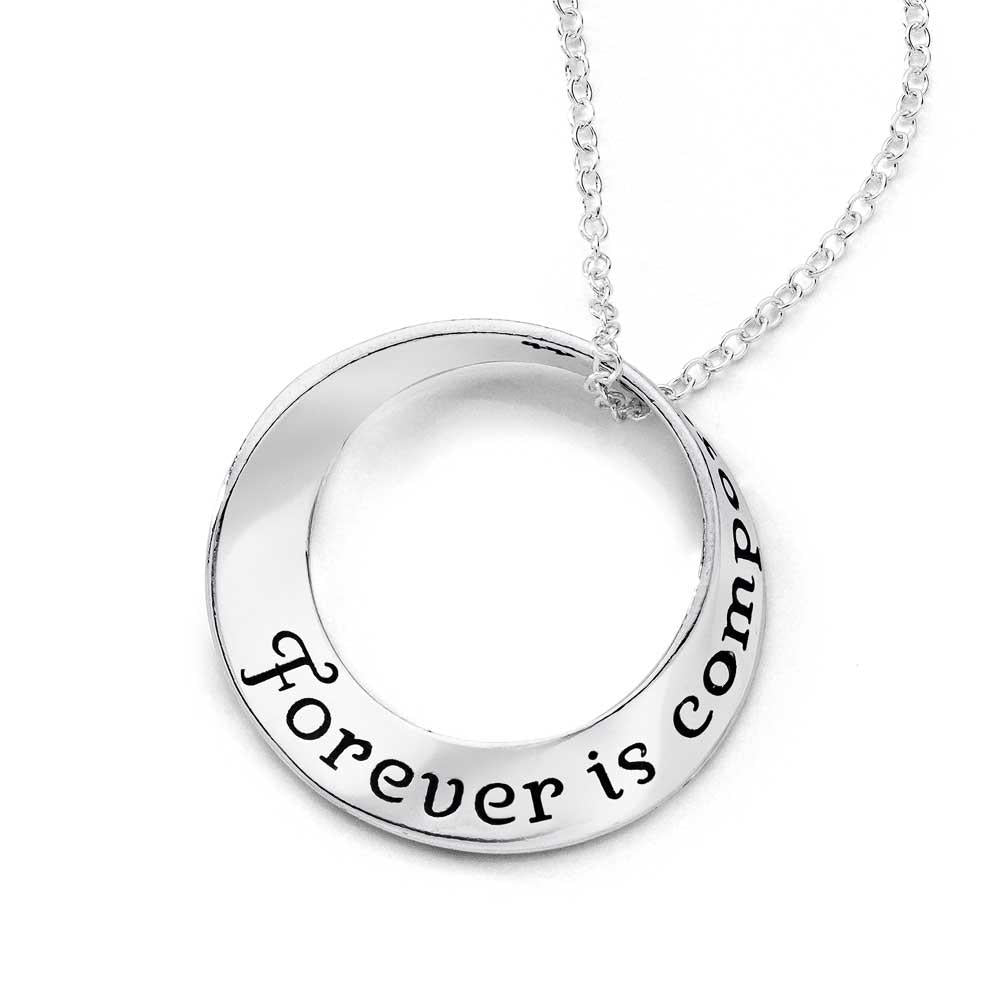 Forever Is Composed of Nows (Emily Dickinson) - Mobius Necklace