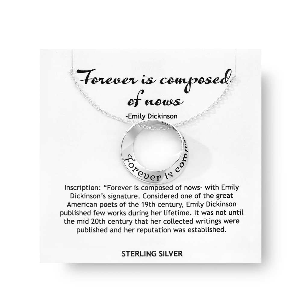 Forever Is Composed of Nows (Emily Dickinson) - Mobius Necklace