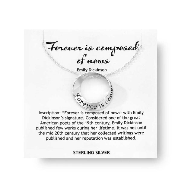 Forever Is Composed of Nows (Emily Dickinson) - Mobius Necklace