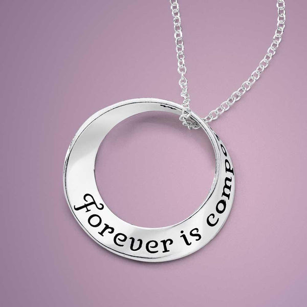 Forever Is Composed of Nows (Emily Dickinson) - Mobius Necklace