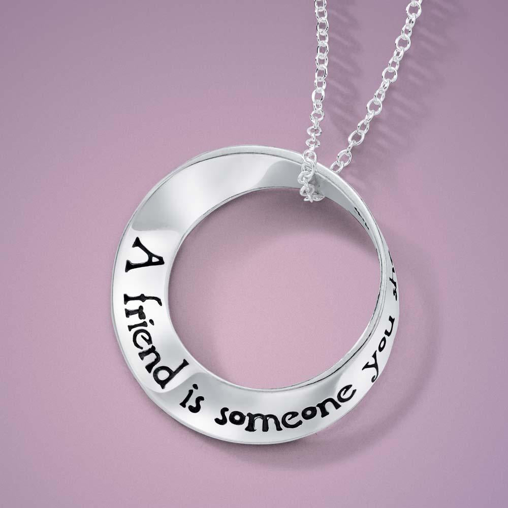 A Friend Is Someone You Share the Path With - Mobius Necklace