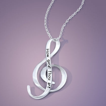 How Great Thou Art - G Clef Necklace