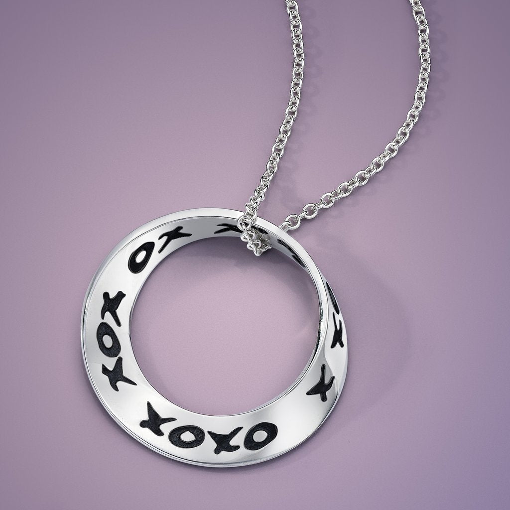 Hugs and Kisses Mobius Necklace
