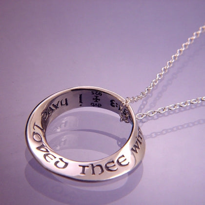 I Have Loved Thee with An Everlasting Love (Jeremiah) - Mobius Necklace
