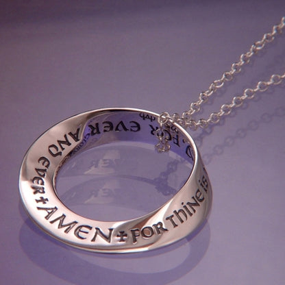 Lord's Prayer Doxology (For Thine is the Kingdom) Mobius Necklace