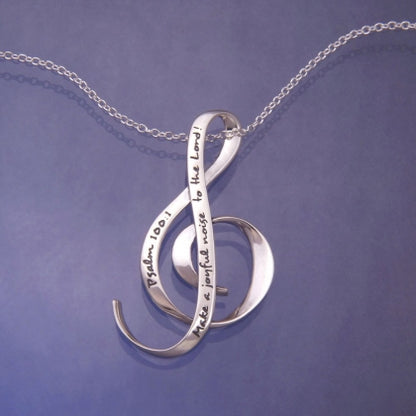 Make A Joyful Noise- G Clef Necklace