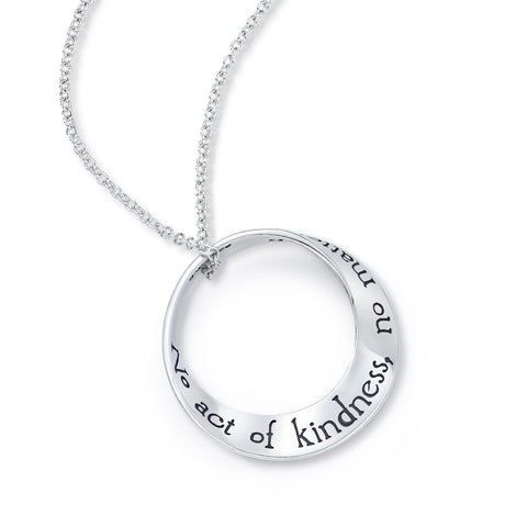 No Act of Kindness... Is Ever Wasted (Aesop) - Mobius Necklace