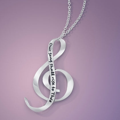 Our Song Shall Rise to Thee - G Clef Necklace
